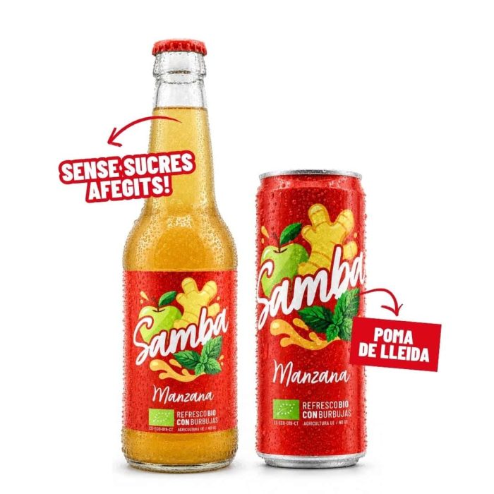 Llauna de Samba, refresc ecològic de poma de Lleida, 330ml